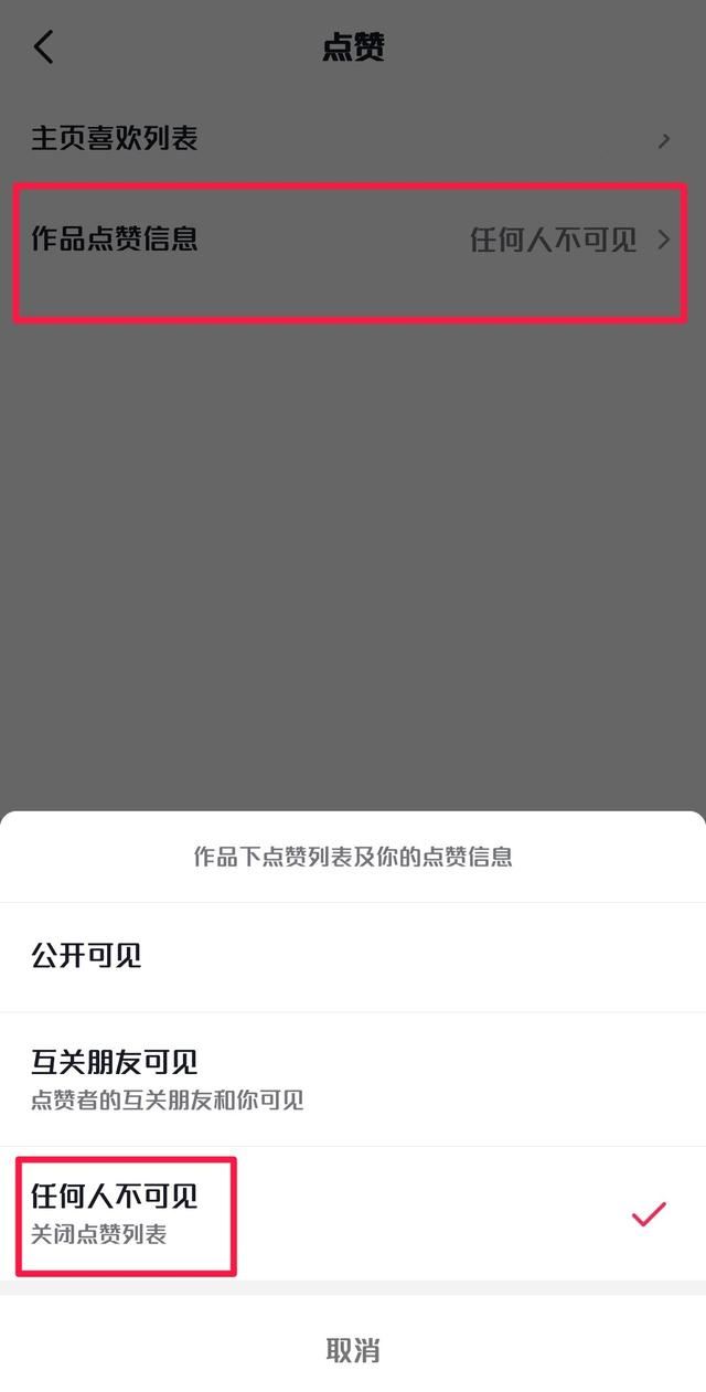 抖音怎么隱藏點(diǎn)贊？