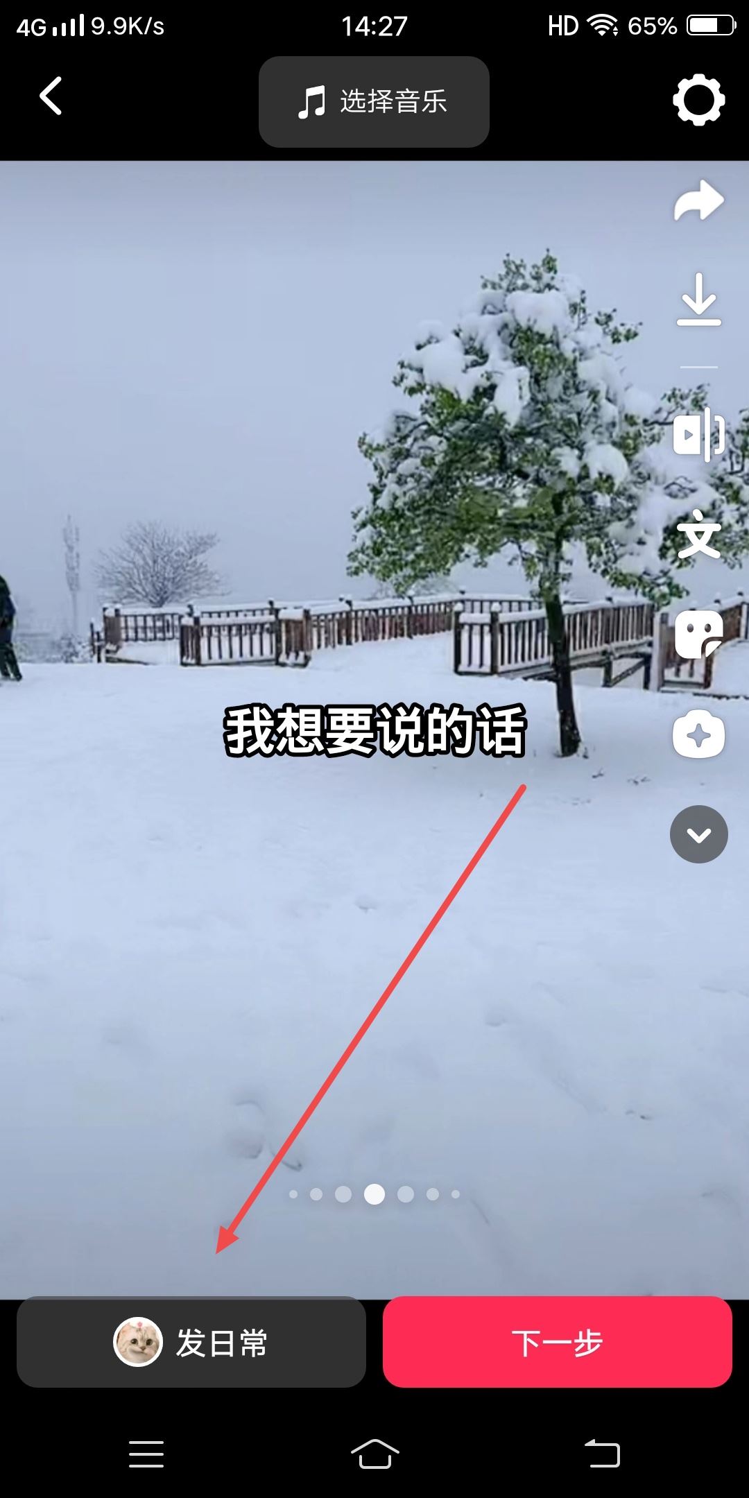 抖音發(fā)視頻怎么配自己想說的話？